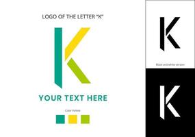 Simple Logo of the Letter K vector