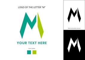 logotipo simple de la letra m vector