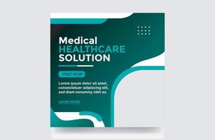diseño de banner de publicación de redes sociales médicas diseño de plantilla de atención médica vector