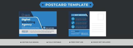 Corporate Business Postcard Template Design vector