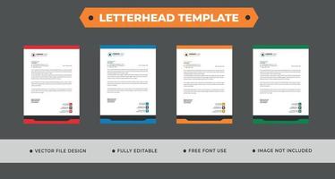 Multipurpose Corporate Business Letterhead Template Design vector