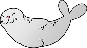 cartoon doodle character seal vector