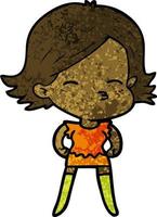 personaje de niña de dibujos animados vector