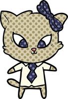 cartoon cat character vector