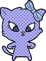 cartoon cat character vector