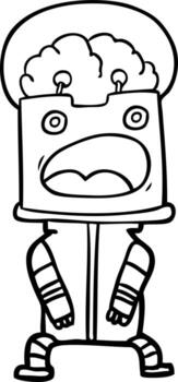 cartoon robot character vector