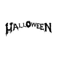 Happy Halloween text banner, Vector hand-drawn.