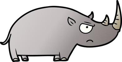 cartoon rhinoceros character vector