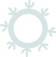 Decor. snowflake frame vector