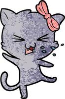 cartoon cat character vector