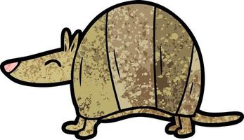 personaje de dibujos animados armadillo vector