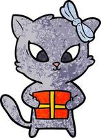 cartoon cat character vector