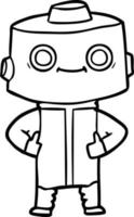 personaje de robot de dibujos animados vector