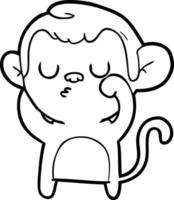 cartoon monkey character vector