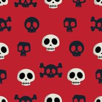 Skulls seamless pattern vector