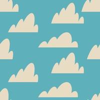 Cloud seamless pattern vector