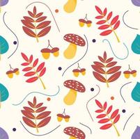 Colorful autumn pattern vector