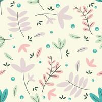 Pastel floral pattern vector