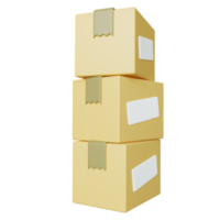 3D Package Box Illustration png