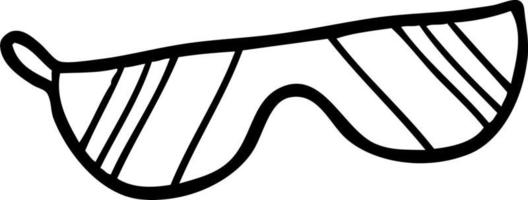 line art cartoon sunglasses vector