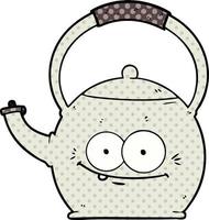 cartoon kettle character vector