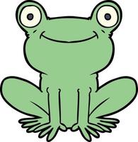 happy cartoon frog vector