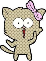 cartoon cat character vector