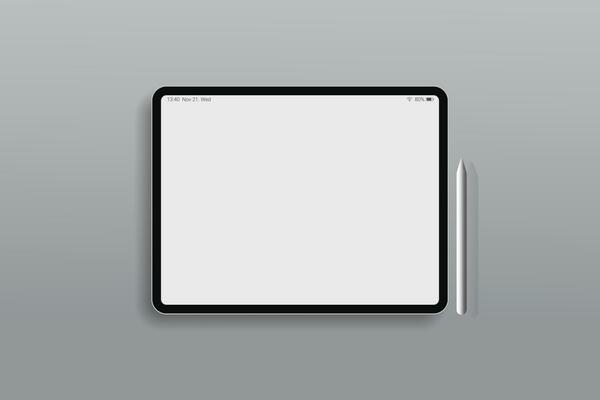 Blank screen tablet or ipad design