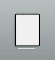 tableta de pantalla en blanco o diseño de ipad vector