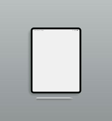Blank screen tablet or ipad design