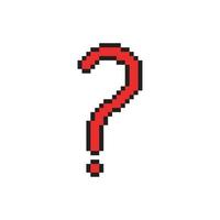 Question mark icon pixel art design. vector