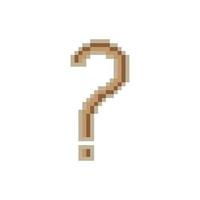 Question mark icon pixel art design. vector