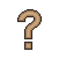 Question mark icon pixel art design. vector