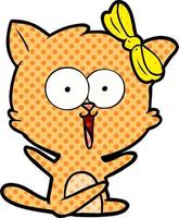 cartoon cat character vector