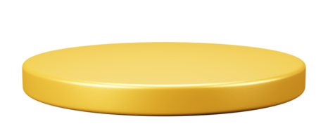 representación 3d de plataforma de podio de círculo de lujo dorado para premio de presentación de producto png
