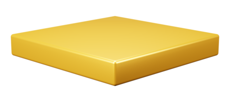 plataforma de podio cuadrado de lujo dorado renderizado 3d para premio de presentación de producto png