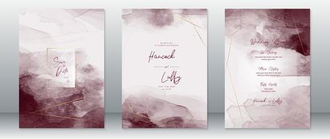 Wedding invitation card luxury design template vector