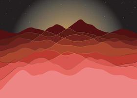 color de las montañas, ondas translúcidas, forma de vidrio abstracto, fondo moderno, ilustración vectorial de diseño vector