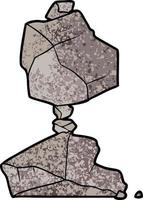 cartoon rocks balanced vector