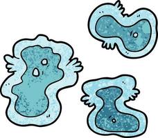 cartoon blue germs vector