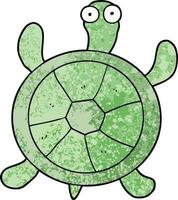 tortuga verde de dibujos animados vector