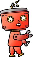 personaje de robot de dibujos animados vector