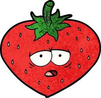 cartoon strawberry character vector