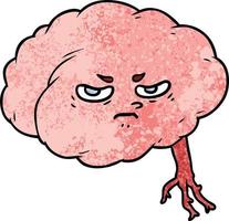 cartoon brain character vector