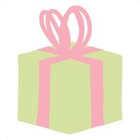 isolated wrapped gift vector