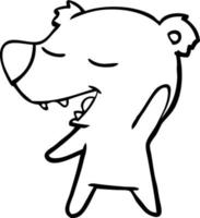 personaje de oso de dibujos animados vector