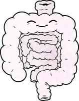cartoon intestines character vector