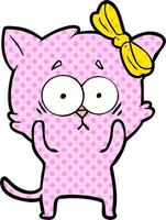 cartoon cat character vector