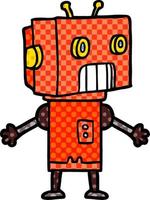 personaje de robot de dibujos animados vector