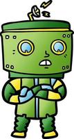 personaje de robot de dibujos animados vector